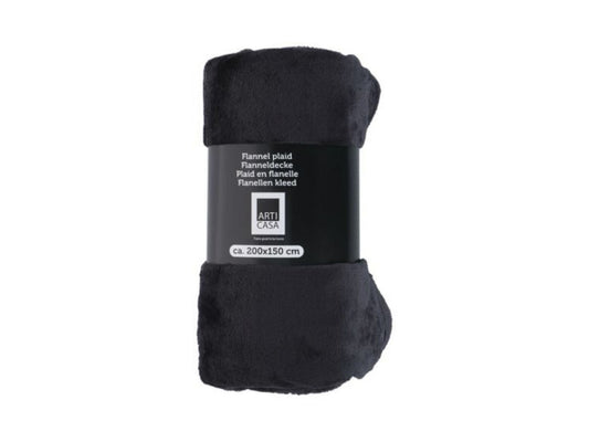 Arti Casa ArtiCasa Flanelldecke 200x150cm dunkelgrau