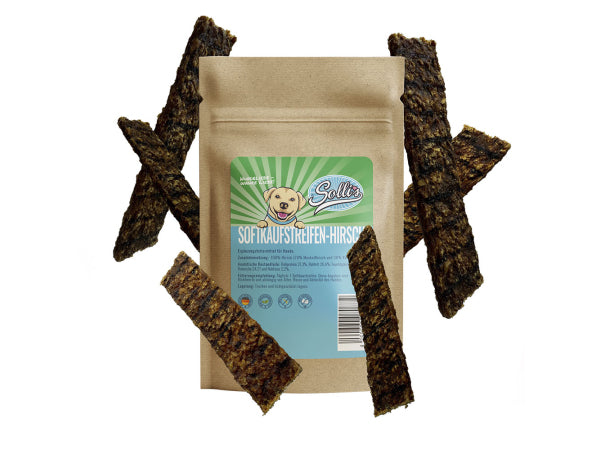 Sollis Solli's Snack Hund Soft-Kaustreifen Hirsch 100g Kaufuniversum - Sollis Solli's Snack Hund Soft-Kaustreifen Hirsch 100g