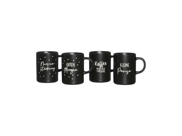 Ritzenhoff & Breker Svart Kaffeebecherset 4-teilig Kaufuniversum - Ritzenhoff & Breker Svart Kaffeebecherset 4-teilig