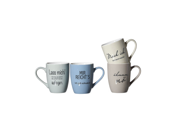 Ritzenhoff & Breker Kaffeebecherset 4-teilig Sprüche Kaufuniversum - Ritzenhoff & Breker Kaffeebecherset 4-teilig Sprüche