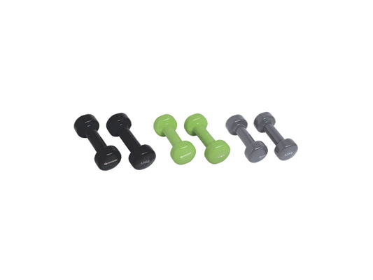 Schildkröt Vinyl Hantel Set im Kunststoffkoffer 2x 0.5kg/ 2x 1.0kg / 2x 1.5kg