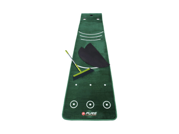 PURE2improve Puttingmatte mit Besen 70x335cm Kaufuniversum - PURE2improve Puttingmatte mit Besen 70x335cm