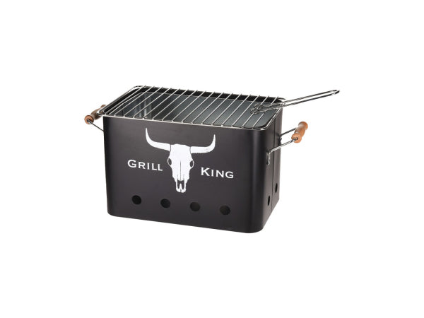 FS-STAR Mini Holzkohle Grill rechteck mattschwarz Kaufuniversum - FS-STAR Mini Holzkohle Grill rechteck mattschwarz