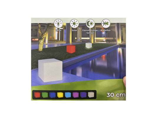 FS-STAR Solar Würfelleuchte LED 30x30cm