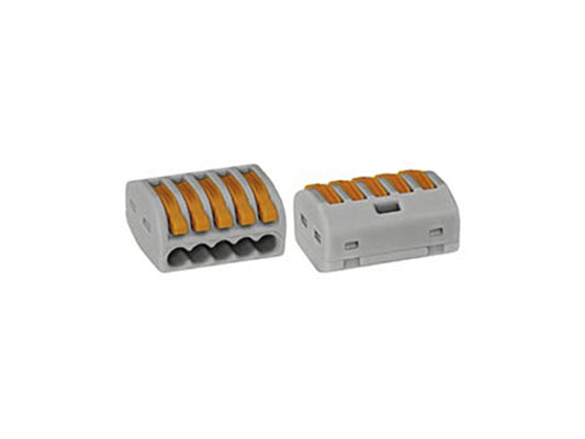 WAGO Steckklemme CLASSIC 5x 0.08-4mm2 mit Betätigungshebel 40 Stück