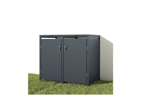 Holmberg Mülltonnenbox für 2x 60L/120L/240L Boxen anthrazit