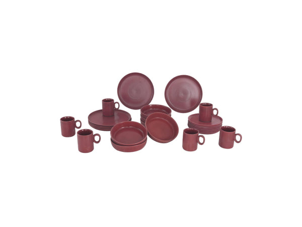Van Well Porzellanservice Mika 24 teilig bordeaux Kaufuniversum - Van Well Porzellanservice Mika 24 teilig bordeaux
