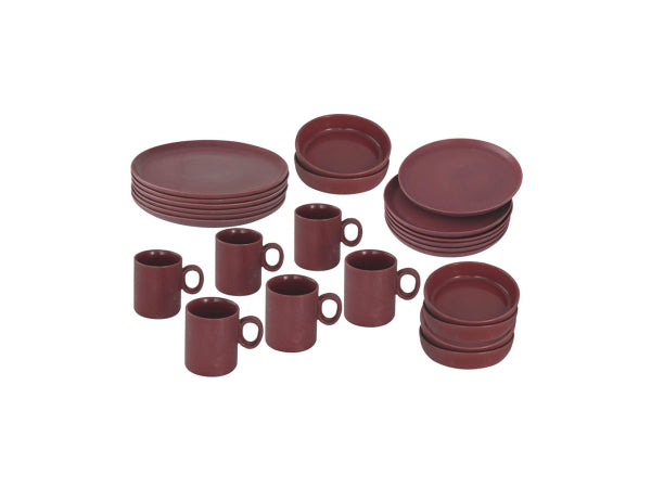 Van Well Porzellanservice Mika 24 teilig bordeaux Kaufuniversum - Van Well Porzellanservice Mika 24 teilig bordeaux