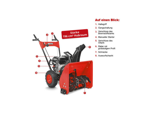 Hecht 9555 Benzin Schneefräse
