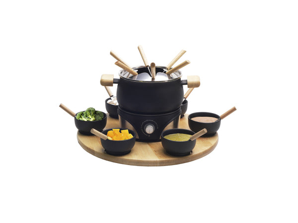 Nouvel Elektro Fleischfondue-Set "Mia" 21-teilig schwarz 1200W Kaufuniversum - Nouvel Elektro Fleischfondue-Set "Mia" 21-teilig schwarz 1200W