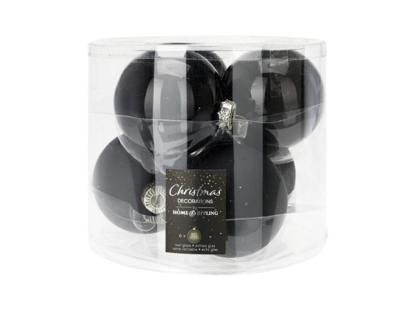 FS-STAR Weihnachtskugeln 6er Set schwarz Kaufuniversum - FS-STAR Weihnachtskugeln 6er Set schwarz
