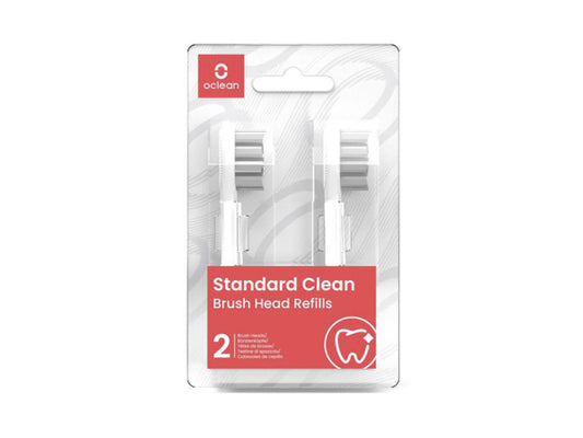 Oclean C04000184 Ersatzkopf Standard Clean 2er Pack weiss