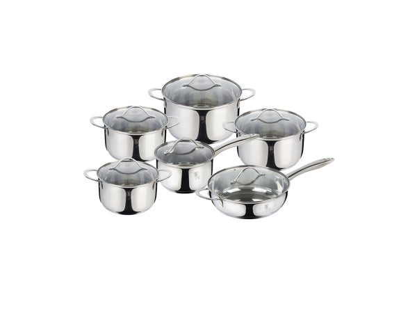 Berlinger Haus 12-teiliges Kochgeschirr-Set Silver Jewellery Collection Kaufuniversum - Berlinger Haus 12-teiliges Kochgeschirr-Set Silver Jewellery Collection