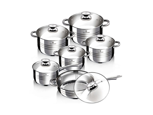 Blaumann 12-teiliges Topfset Edelstahl Gourmet Line Shiny Kaufuniversum - Blaumann 12-teiliges Topfset Edelstahl Gourmet Line Shiny