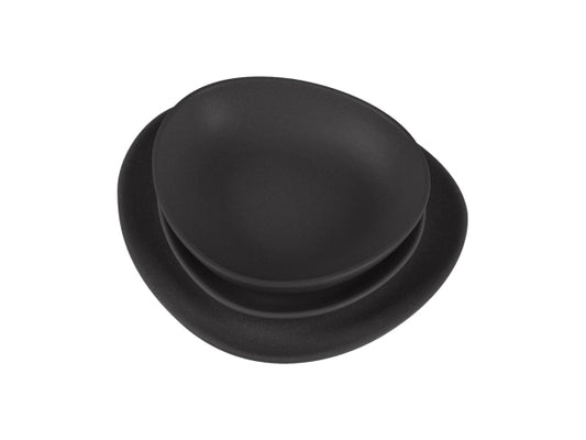 Berlinger Haus 18-teiliges Tellerset Oval Matte Black Collection