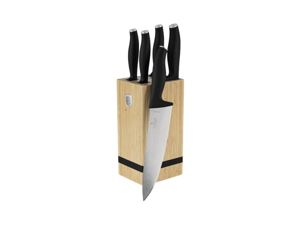 Berlinger Haus 6-teiliges Messerset mit Messerblock Matte Black Collection Kaufuniversum - Berlinger Haus 6-teiliges Messerset mit Messerblock Matte Black Collection