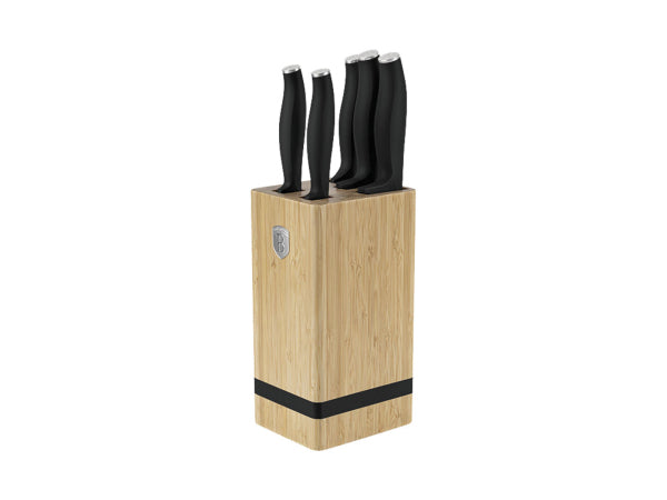 Berlinger Haus 6-teiliges Messerset mit Messerblock Matte Black Collection Kaufuniversum - Berlinger Haus 6-teiliges Messerset mit Messerblock Matte Black Collection