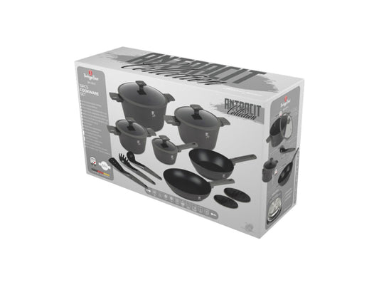 Berlinger Haus 15-teiliges Kochgeschirr-Set matt Anthracite Collection