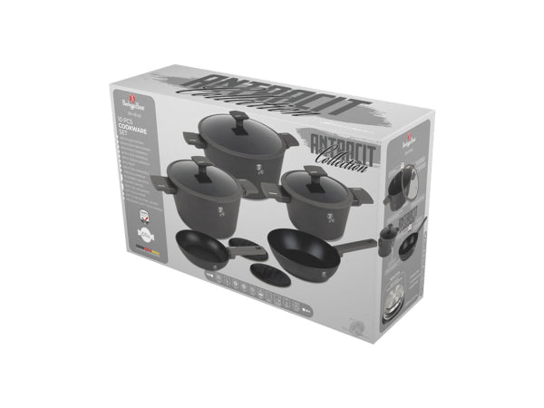 Berlinger Haus 10-teiliges Kochgeschirr-Set matt Anthracite Collection Kaufuniversum - Berlinger Haus 10-teiliges Kochgeschirr-Set matt Anthracite Collection