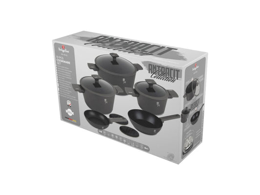 Berlinger Haus 10-teiliges Kochgeschirr-Set matt Anthracite Collection