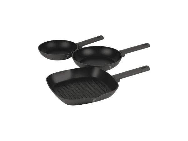 Berlinger Haus 3-teiliges Bratpfannen Set Ø 20/24cm + 28 Grillpfanne matt Anthracite Collection Kaufuniversum - Berlinger Haus 3-teiliges Bratpfannen Set Ø 20/24cm + 28 Grillpfanne matt Anthracite Collection