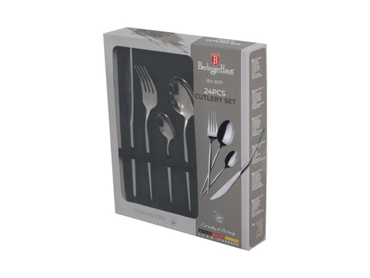 Berlinger Haus 24 teiliges Besteckset schmal Anthracite Collection