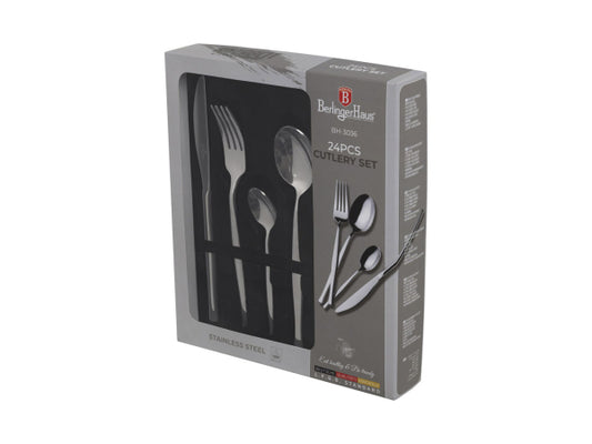 Berlinger Haus 24 teiliges Besteckset breit Anthracite Collection