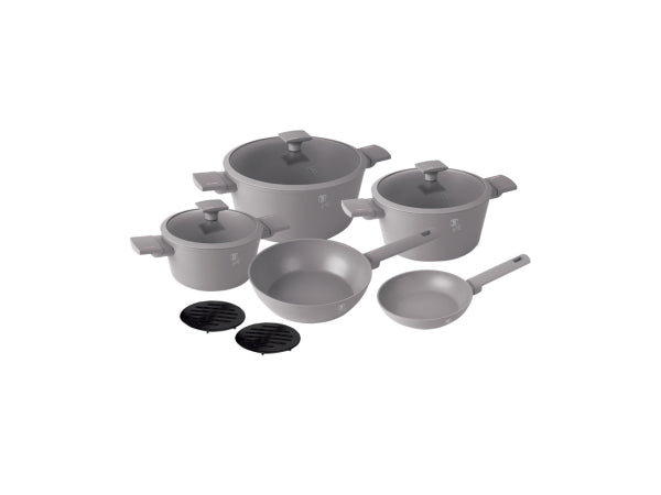Berlinger Haus 10-teiliges Kochgeschirr-Set matt Taupe Collection Kaufuniversum - Berlinger Haus 10-teiliges Kochgeschirr-Set matt Taupe Collection