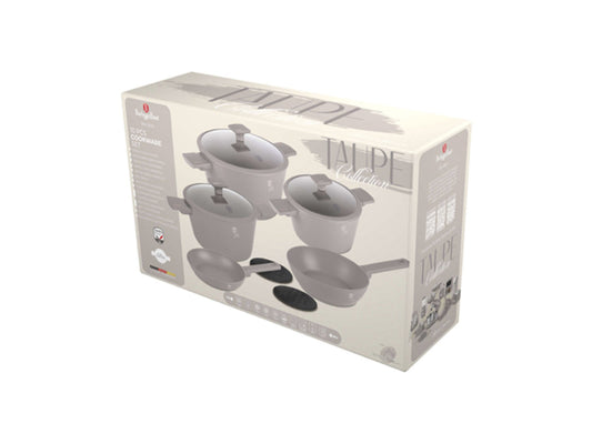 Berlinger Haus 10-teiliges Kochgeschirr-Set matt Taupe Collection