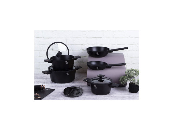 Berlinger Haus 10-teiliges Kochgeschirr Set Matte Black Collection Kaufuniversum - Berlinger Haus 10-teiliges Kochgeschirr Set Matte Black Collection