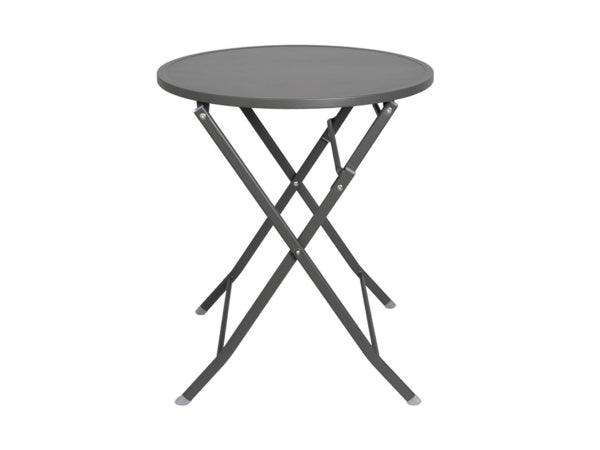 CONTINI Gartentisch Rund mit 2 Stühlen Metall anthrazit Kaufuniversum - CONTINI Gartentisch Rund mit 2 Stühlen Metall anthrazit