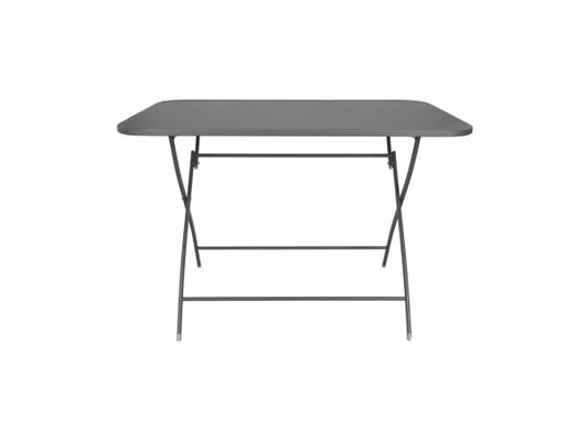 CONTINI Gartentisch 110x70cm mit 4 Stühlen Metall anthrazit