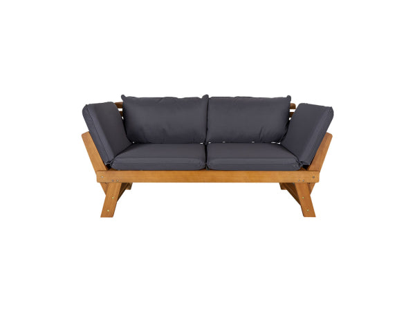 CONTINI 2er Sofa mit Kissen anthrazit Eucalyptus Kaufuniversum - CONTINI 2er Sofa mit Kissen anthrazit Eucalyptus