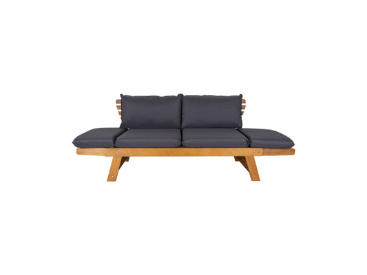 CONTINI 2er Sofa mit Kissen anthrazit Eucalyptus