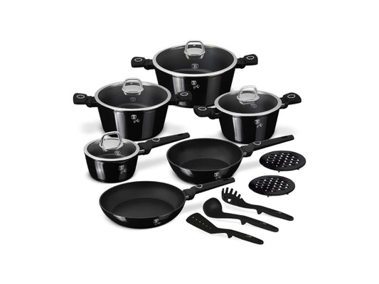 Berlinger Haus 15-teiliges Kochgeschirr-Set Black Vantage Collection