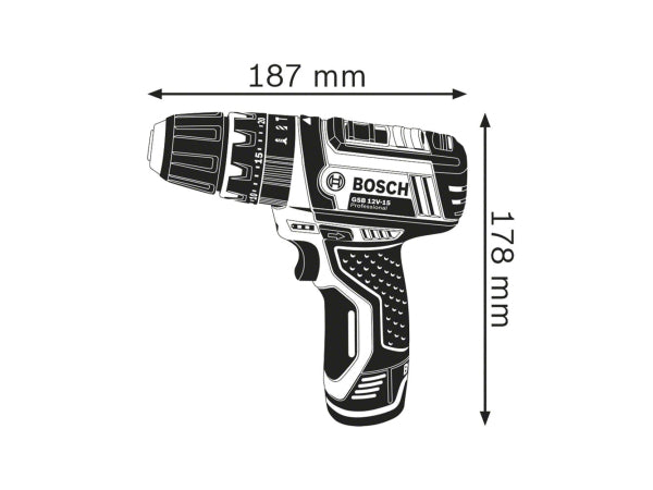 Bosch Professional Bosch GSB 12V-15 Akku-Schlagbohrschrauber im Karton Kaufuniversum - Bosch Professional Bosch GSB 12V-15 Akku-Schlagbohrschrauber im Karton