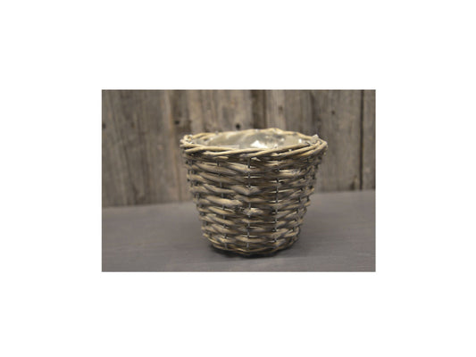 Schneider Korbwaren Blumenkorb Weide grau Ø 25cm