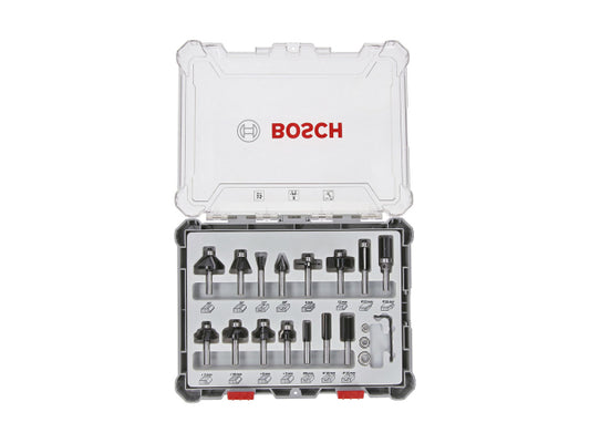 Bosch Professional Bosch 15 tlg Mixed Fräser Set 8mm Schaft