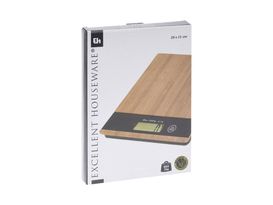 FS-STAR Küchenwaage Bambus 20x15cm
