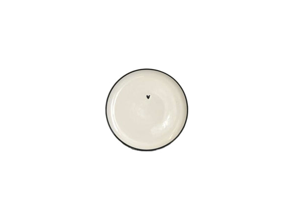 Schneider Korbwaren Frühstücks-Teller Ø 19.5 cm mit schwarzem Herz Kaufuniversum - Schneider Korbwaren Frühstücks-Teller Ø 19.5 cm mit schwarzem Herz