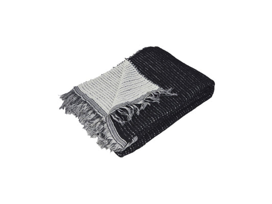 eskimo Wohndecke Fabiola Natte 130x180cm schwarz/weiss