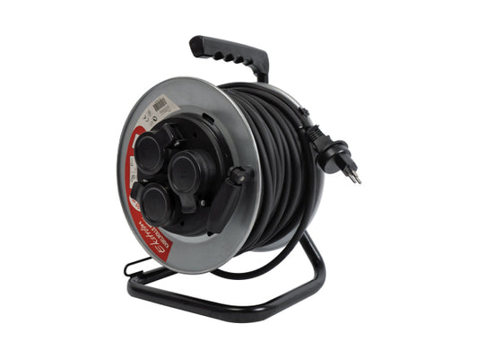 Ekström Kabelrolle Metall 3xT13 & 1xT12 30M