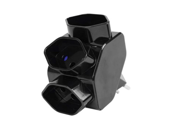 STEFFEN Mehrfachadapter sternförmig 3xT13 schwarz Kaufuniversum - STEFFEN Mehrfachadapter sternförmig 3xT13 schwarz