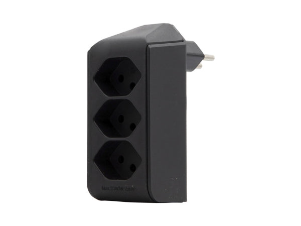 brennenstuhl Abzweigstecker 3-fach drehbar bis 300° ohne Aufhänger schwarz Kaufuniversum - brennenstuhl Abzweigstecker 3-fach drehbar bis 300° ohne Aufhänger schwarz