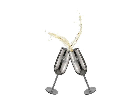 Berlinger Haus Edelstahl Sektgläser 2 Stück Matte Black Collection