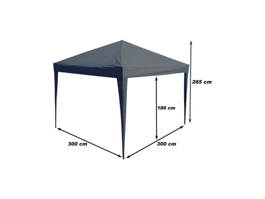FS-STAR Faltpavillon Stahl 3x3m anthrazit