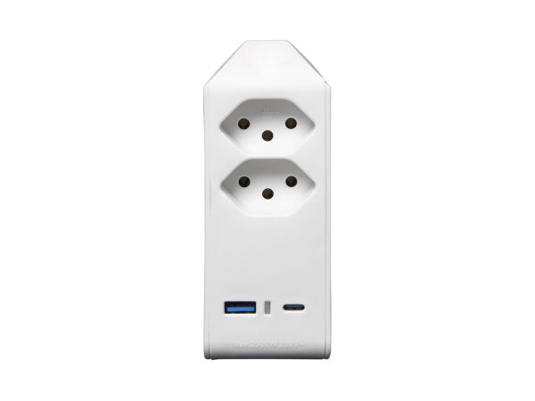brennenstuhl Abzweigstecker 2-fach drehbar bis 300° ohne Aufhänger mit USB Typ A und C Kaufuniversum - brennenstuhl Abzweigstecker 2-fach drehbar bis 300° ohne Aufhänger mit USB Typ A und C
