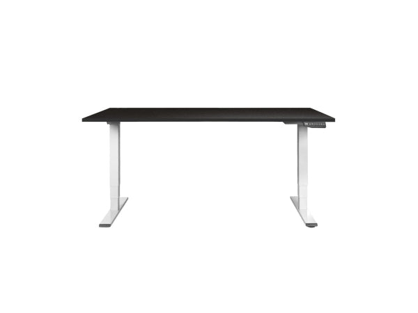 CONTINI höhenverstellbarer Bürotisch 1.6x0.8m Schwarz / Gestell weiss RAL 9016 Kaufuniversum - CONTINI höhenverstellbarer Bürotisch 1.6x0.8m Schwarz / Gestell weiss RAL 9016
