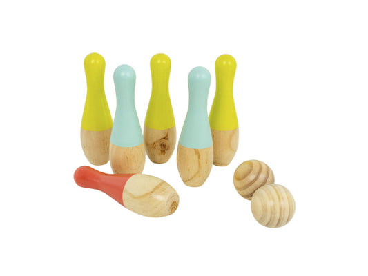 TP TOYS Holz Kegelset Outdoor FSC