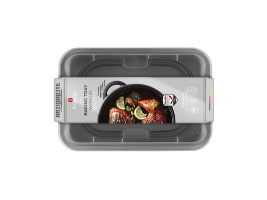 Berlinger Haus länglicher Bräter mit Deckel Anthracite Collection